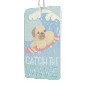 Wave: Mops Surfer Illustration Autolufterfrischer (Links)