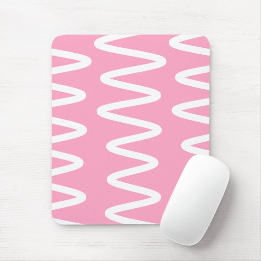 Wave No. 6 - Mouse Pad (Flamingo Pink) Mousepad (Mit Mouse)
