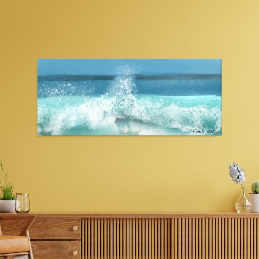 Wave Ocean Scene Blue Sky Beach Dekoration Leinwanddruck (Insitu (Wohnzimmer))