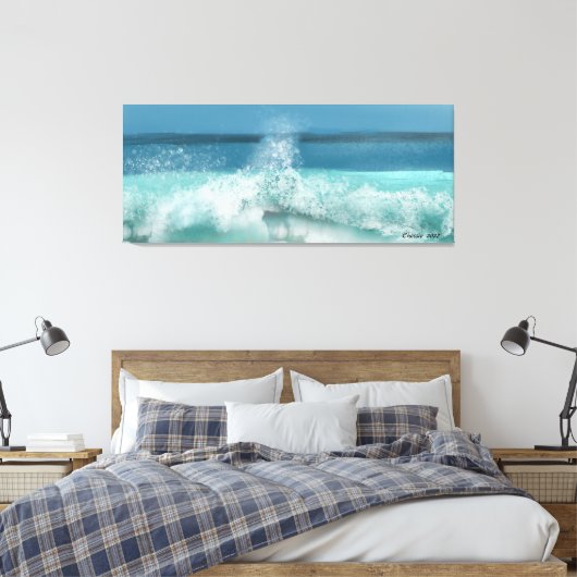 Wave Ocean Scene Blue Sky Beach Dekoration Leinwanddruck (Insitu (Schlafzimmer))