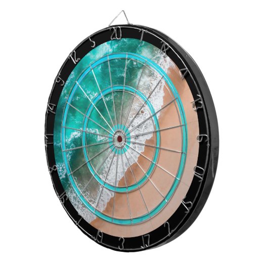 Wave on Sandy Beach Regulation Dartscheibe (Vorderseite rechts)