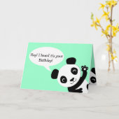 Wave Panda Geburtstagskarte Karte (Gelbe Blume)