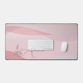 Wave pastellrosa rosa rosa Farbverlauf Blumenbezei Schreibtischunterlage (Tastatur & Maus)