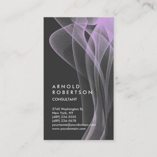 Wave Pattern Abstract Design Trendy Einzigartig Visitenkarte (Vorderseite)