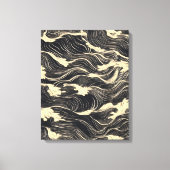 Wave Pattern Küstenstil Leinwanddruck (Vorderseite)