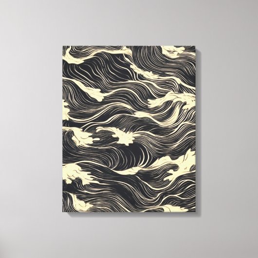 Wave Pattern Küstenstil Leinwanddruck (Vorderseite)