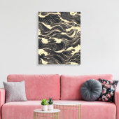 Wave Pattern Küstenstil Leinwanddruck (Insitu (Wohnzimmer))