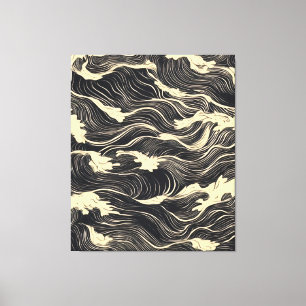 Wave Pattern Küstenstil Leinwanddruck
