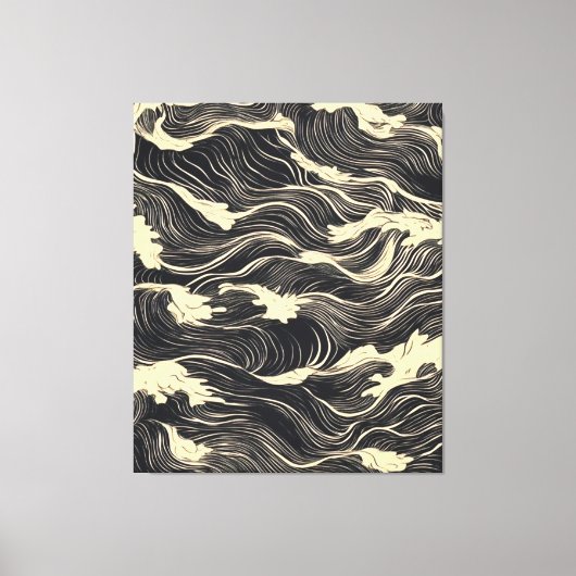 Wave Pattern Küstenstil Leinwanddruck (Vorderseite)