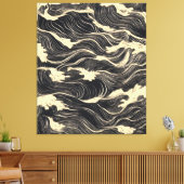 Wave Pattern Küstenstil Leinwanddruck (Insitu (Wohnzimmer))