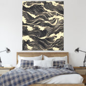 Wave Pattern Küstenstil Leinwanddruck (Insitu (Schlafzimmer))