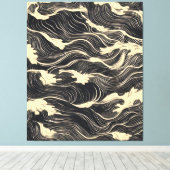 Wave Pattern Küstenstil Leinwanddruck (Insitu (Holzboden))