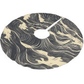 Wave Pattern Küstenstil Polyester Weihnachtsbaumdecke (Schrägansicht)