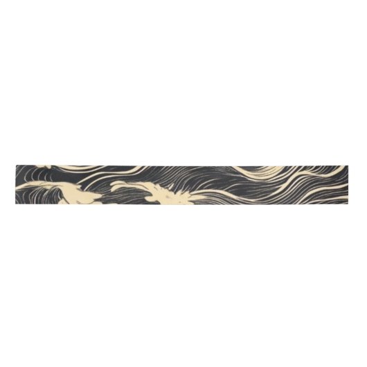 Wave Pattern Küstenstil Satinband (Vorderseite)