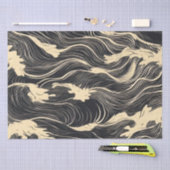 Wave Pattern Küstenstil Seidenpapier (Handwerk)