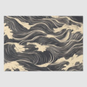 Wave Pattern Küstenstil Seidenpapier (Vorderseite)