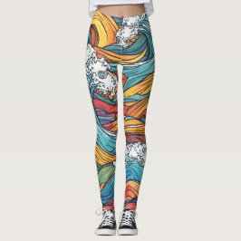 Wave Pattern Leggings