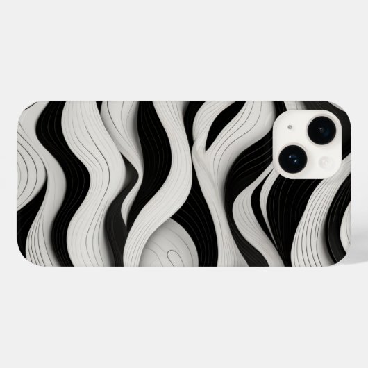 Wave Pattern Line Art Case-Mate iPhone Hülle (Rückseite (Horizontal))