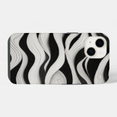 Wave Pattern Line Art iPhone Hülle (Rückseite (Horizontal))