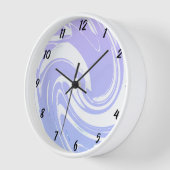 Wave Patterns Blau Lila Weiß Farbenfroh Niedlich Uhr (Winkel)