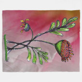 Wave Pflanze Fleecedecke (Vorderseite (Horizontal))