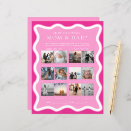 Wave Pink Wie alt waren Mama und Vater Foto Spiel