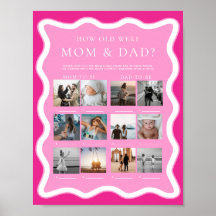 Wave Pink Wie alt waren Mama und Vater Foto Spiel