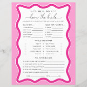 Wave Pink wie gut kennen Sie das Bride-Spiel (Vorderseite)