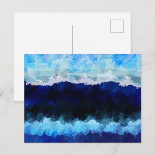 Wave Postcard Postkarte (Vorne/Hinten)
