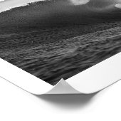 Wave Poster Schwarz-weiß (Ecke)