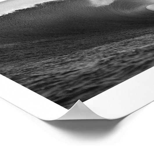 Wave Poster Schwarz-weiß (Ecke)