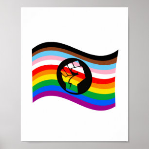 Wave-QPOC-Pride-Flag Poster
