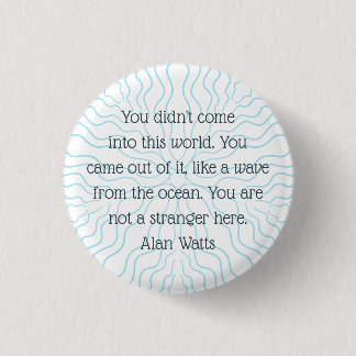 Wave Quote Alan Watts Philosophie Mandala Introver Button