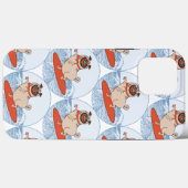 Wave reitet Hund auf Surfboard Schal Band mit Happ Case-Mate iPhone Hülle (Rückseite (Horizontal))