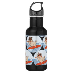 Wave reitet Hund auf Surfboard Schal Band mit Happ Edelstahlflasche
