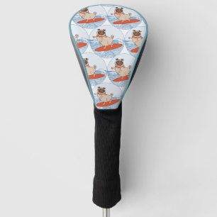 Wave reitet Hund auf Surfboard Schal Band mit Happ Golf Headcover