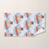 Wave reitet Hund auf Surfboard Schal Band mit Happ Handtuch (Handtuch)