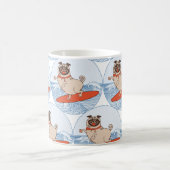 Wave reitet Hund auf Surfboard Schal Band mit Happ Kaffeetasse (Mittel)