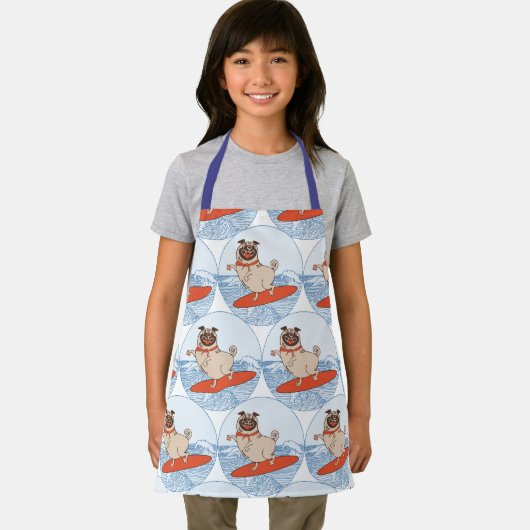 Wave reitet Hund auf Surfboard Schal Band mit Happ Schürze (Insitu)