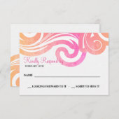 Wave Response Card RSVP Karte (Vorne/Hinten)