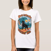 Wave Rider Black Labrador Retriever Pup T-Shirt (Vorderseite)