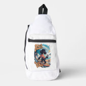 Wave Rider: Ein Abenteuer auf dem Schwarzen Poodle Crossbody Bag (Vorderseite)
