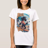 Wave Rider: Ein Abenteuer auf dem Schwarzen Poodle T-Shirt (Vorderseite)