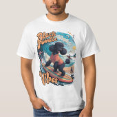 Wave Rider: Ein Abenteuer auf dem Schwarzen Poodle T-Shirt (Vorderseite)