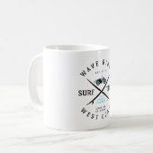 Wave Rider Surf-Zeit Kaffeetasse (Vorderseite Links)