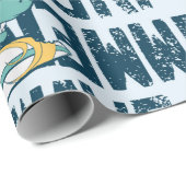 Wave rider West Coast California Surfteam Grun Geschenkpapier (Rolleneckpunkt)