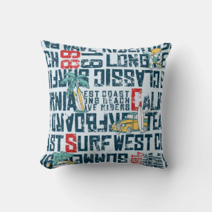 Wave rider West Coast California Surfteam Grun Kissen