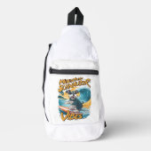 Wave-Riding Miniatur Schnauzer Surferlebnis Crossbody Bag (Vorderseite)