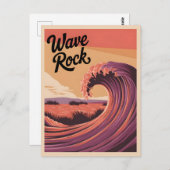 Wave Rock Australia Vintag Postkarte (Vorne/Hinten)
