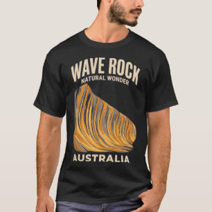 Wave Rock Australien Vintage Reiseplakat Retro T-Shirt